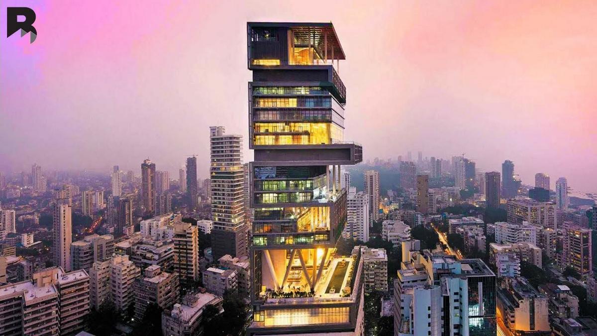 Almost twice as tall as Big Ben, Indian billionaire Mukesh Ambani's $4.8  billion 27-story skyscraper home has a snow room whose walls blow  artificial snowflakes to beat the heat. Antilia even has