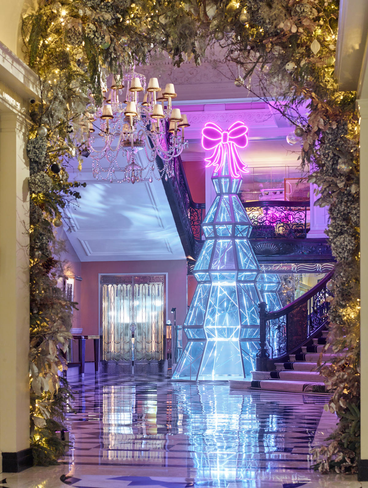 London's famed hotel Claridge’s has a 17 feet tall Christmas