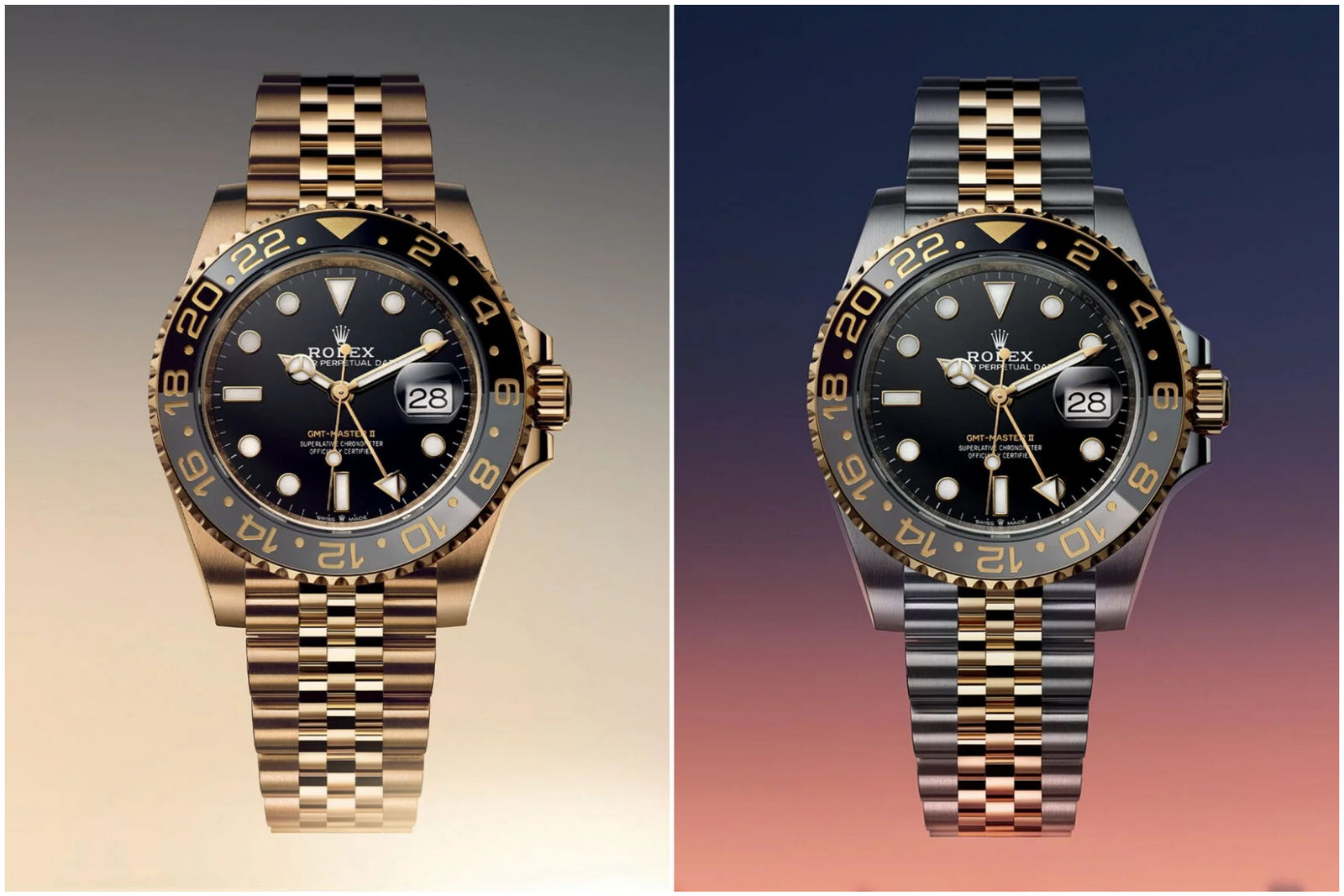 Rolex’s GMTMaster II has rekindled its love for yellow gold with two