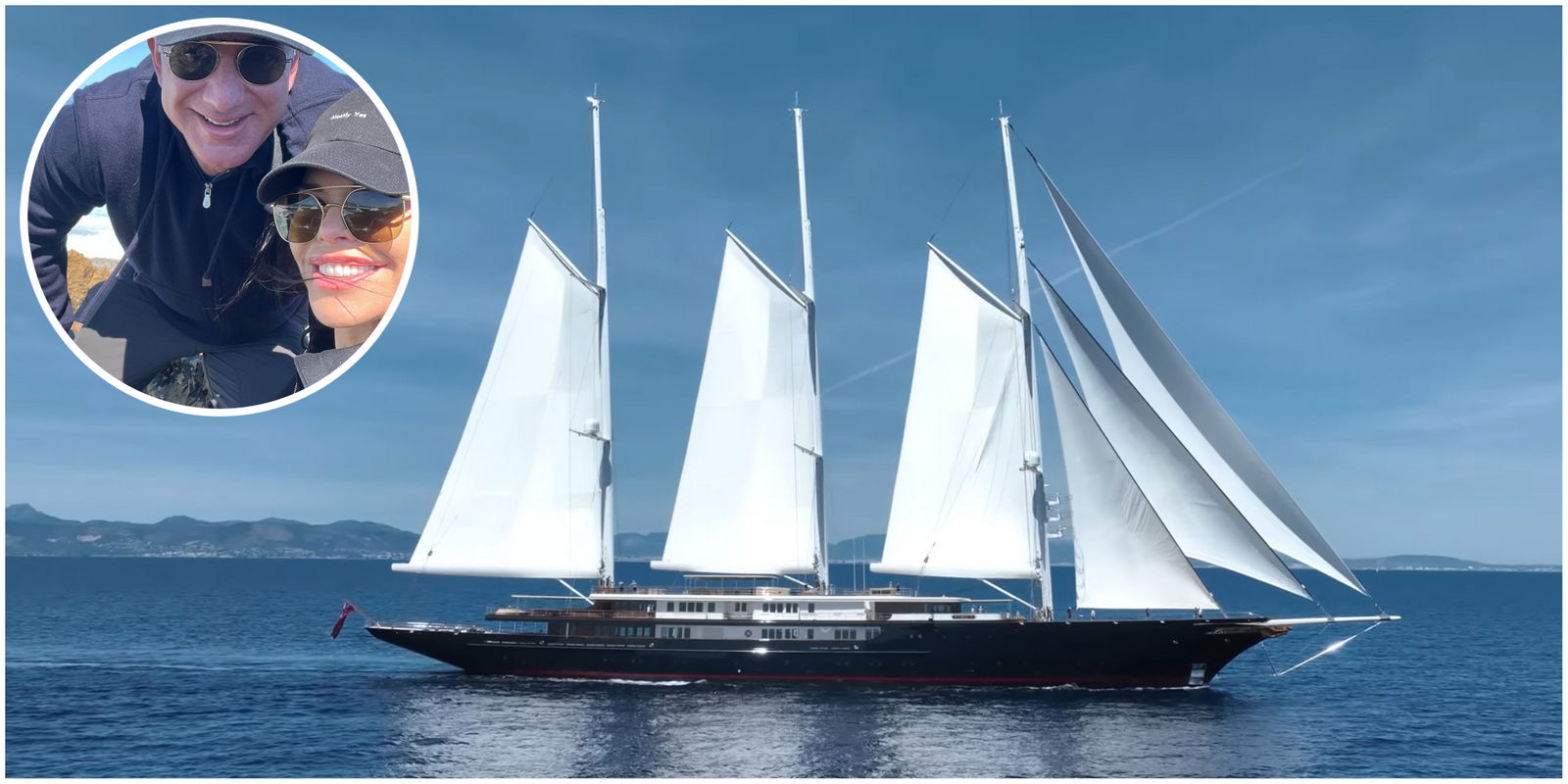 Jeff Bezos' $500 million sailing yacht Koru is spotted for the first time  cruising under sail and it's a sight to behold. So massive is the vessel  that the crew on the