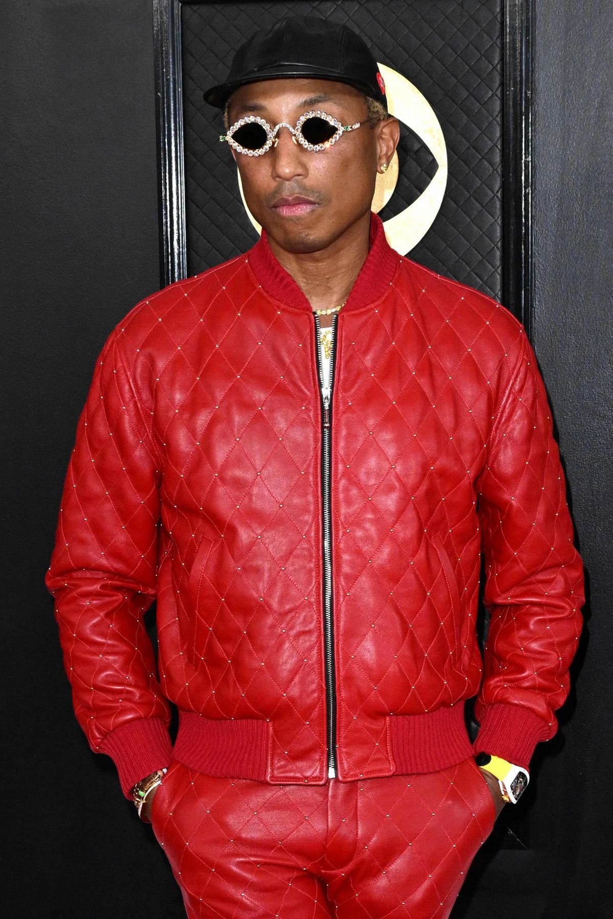 Kanye West and Pharrell vibing at Virgil Abloh's final fashion
