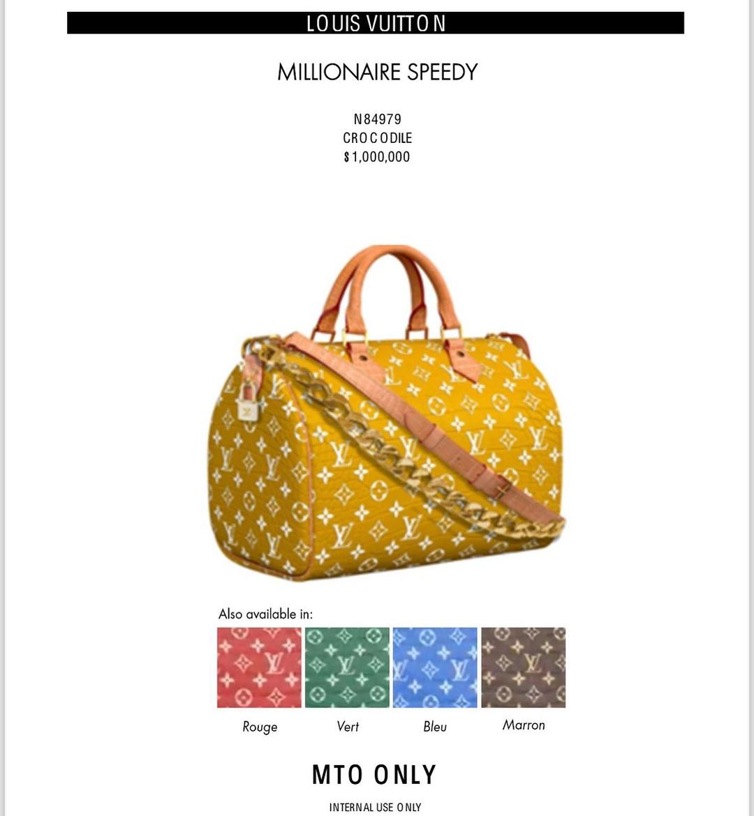 Will you splurge $1 million on Pharrell Williams's gorgeous crocodile  leather Louis Vuitton Millionaire Speedy bag? - Luxurylaunches