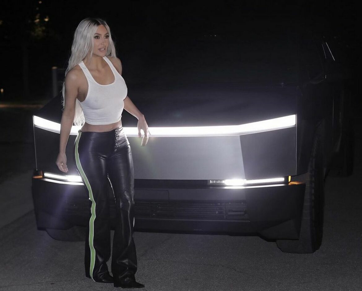 Kim Kardashian loves her new Tesla Cybertruck so much that the ...