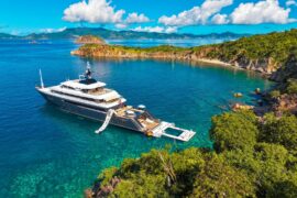 yacht tropical island