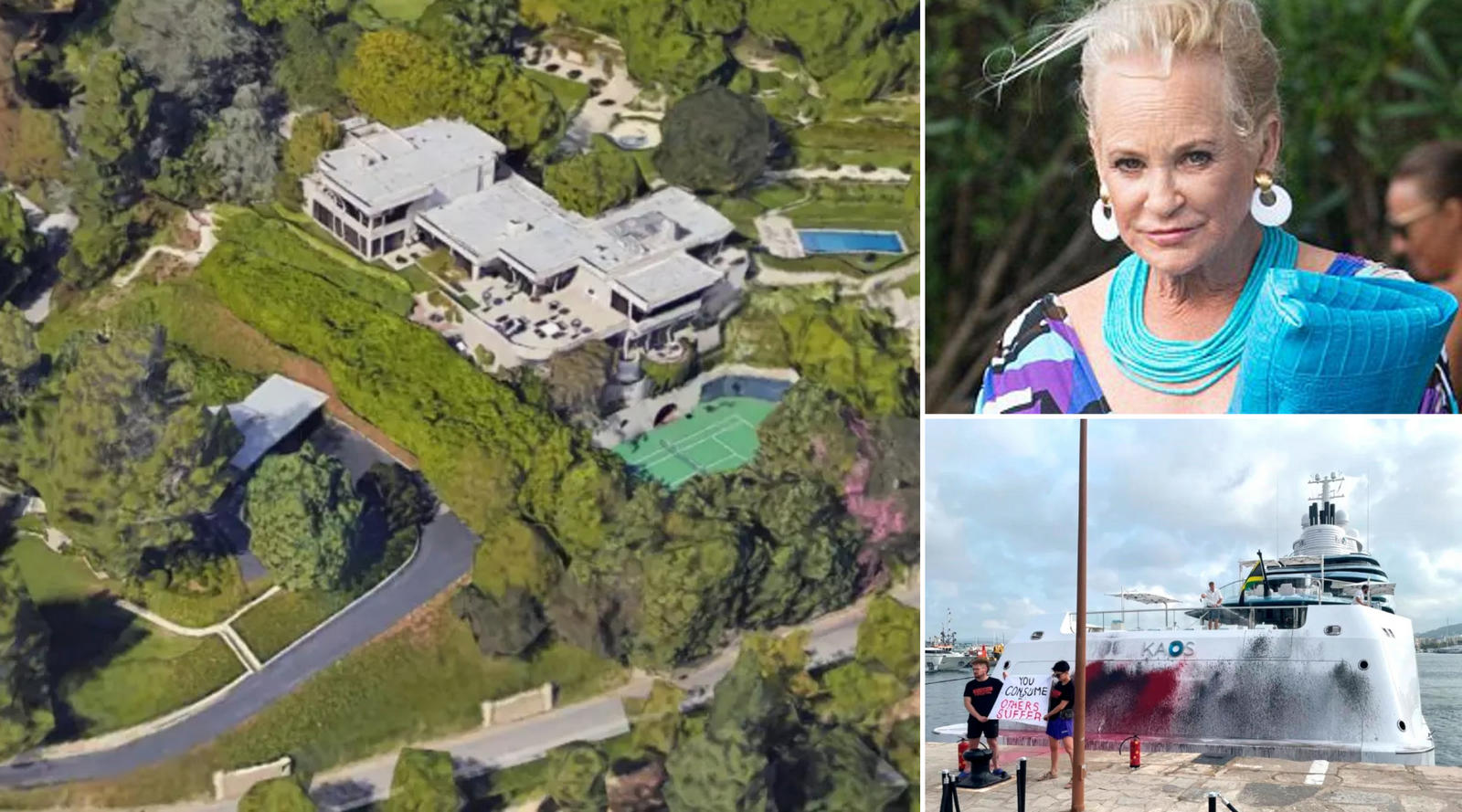 Walmart heiress Nancy Walton Laurie, whose $300 million superyacht was defaced by environmental activists, has a home in L.A. so vast that it alone guzzles 2.3 million gallons of water every year, more than the annual usage of 76 American households combined. 