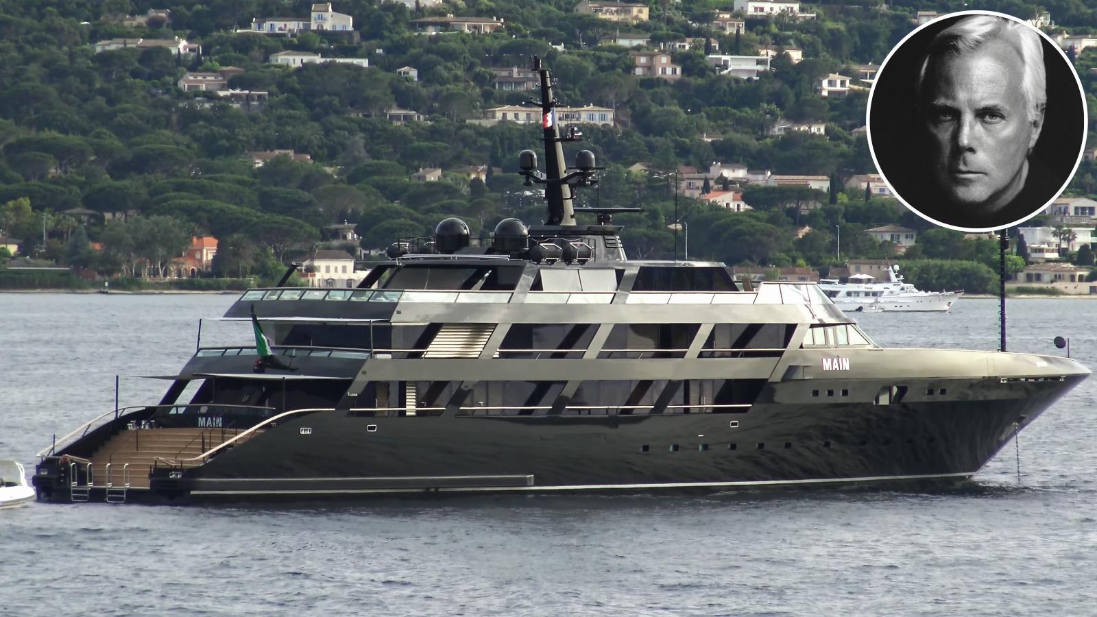 Giorgio Armani was so protective of his 200-foot-long superyacht that even his VIP guests were not allowed to board the $60 million vessel until they removed their diamond rings, because the late designer was worried the rings would scratch its museum-wort - Luxurylaunches