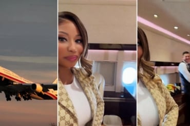 nicki minaj on qatar 747