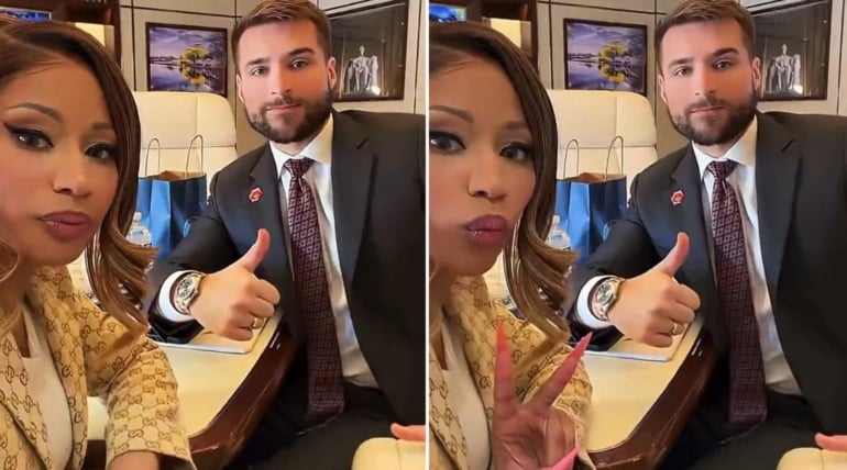 nicki minaj on qatar 747